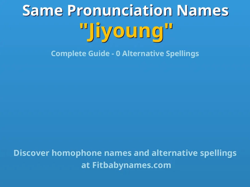 Infographic: Jiyoung same pronunciation names, similar names, and homophone names