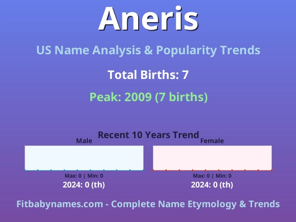 Infographic: Aneris name meaning, origin, and popularity trends in the United States (US baby name analysis chart)