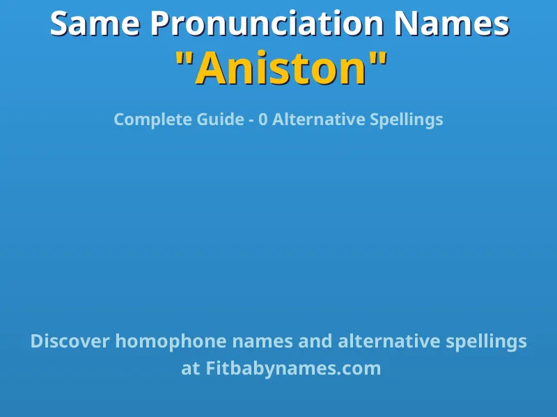 Infographic: Aniston same pronunciation names, similar names, and homophone names