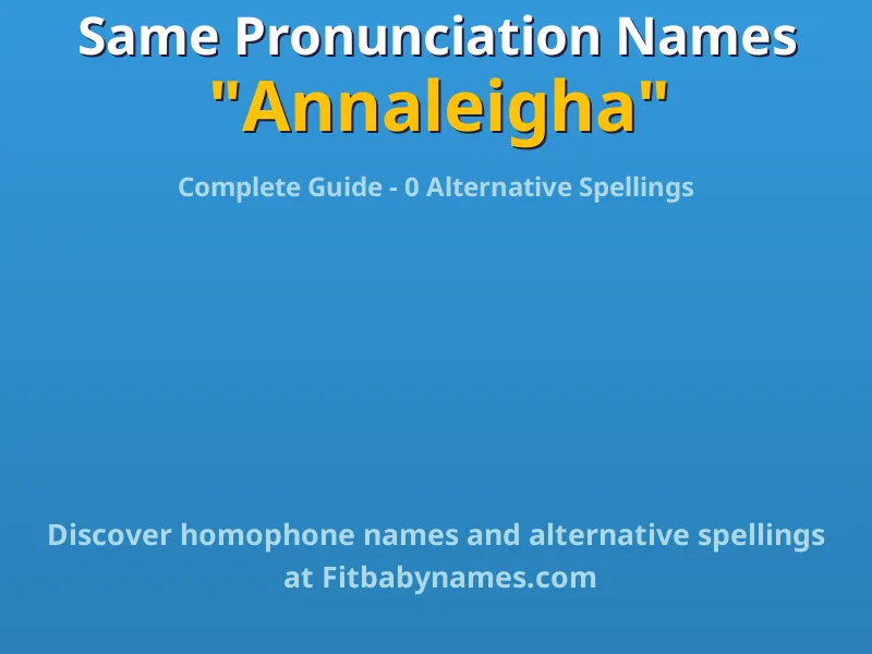 Infographic: Annaleigha same pronunciation names, similar names, and homophone names
