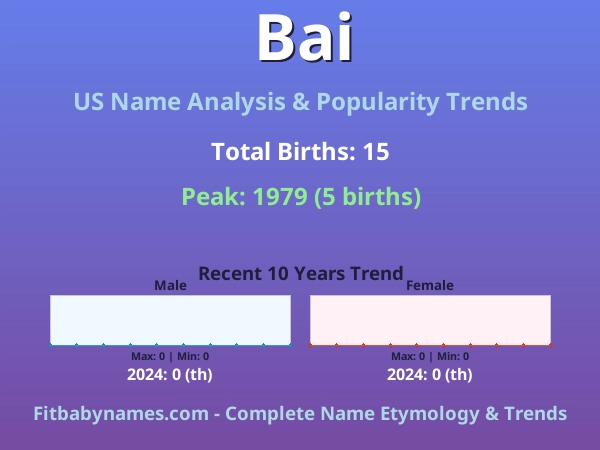 Infographic: Bai name meaning, origin, and popularity trends in the United States (US baby name analysis chart)