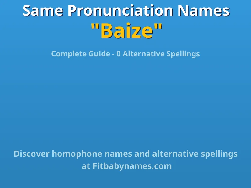 Infographic: Baize same pronunciation names, similar names, and homophone names