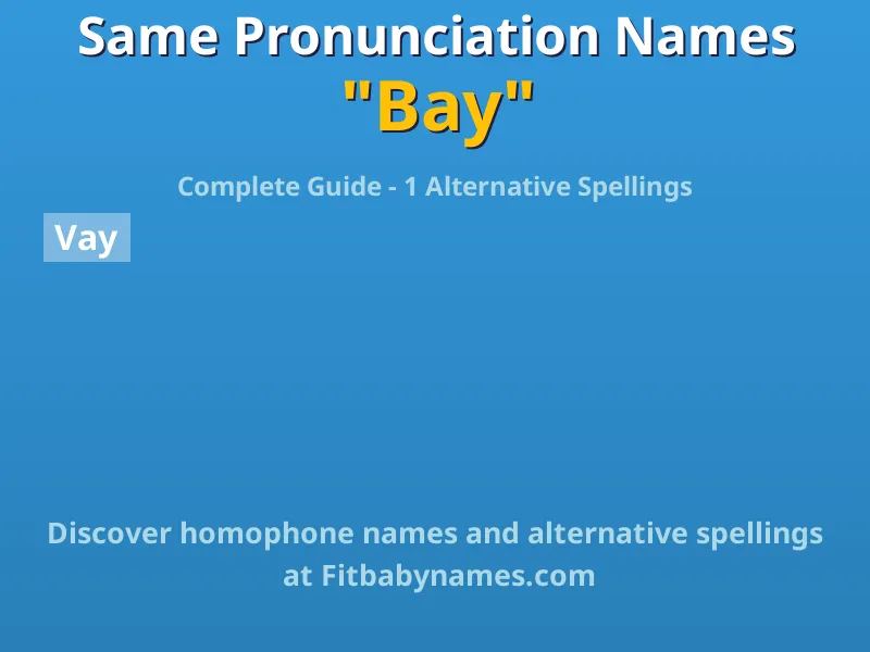 Infographic: Bay same pronunciation names, similar names, and homophone names