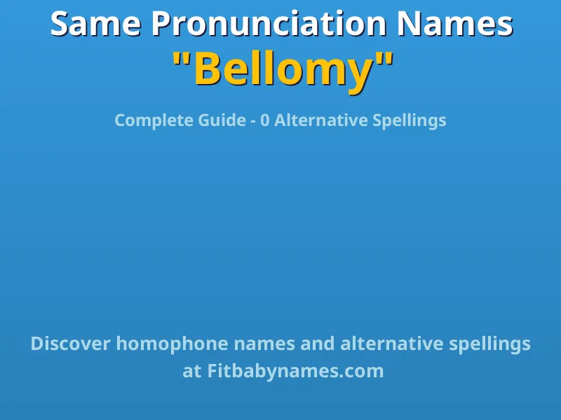 Infographic: Bellomy same pronunciation names, similar names, and homophone names