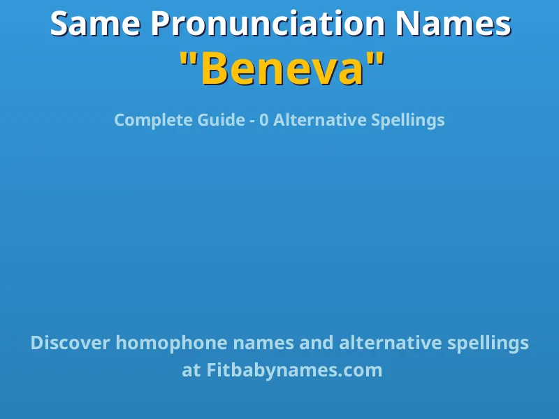 Infographic: Beneva same pronunciation names, similar names, and homophone names