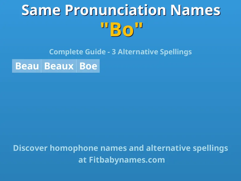 Infographic: Bo same pronunciation names, similar names, and homophone names