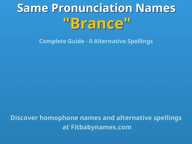Infographic: Brance same pronunciation names, similar names, and homophone names