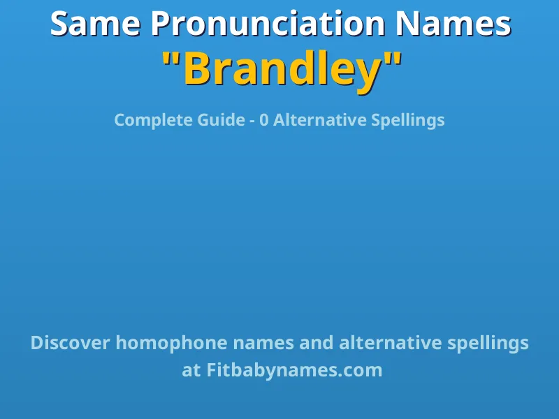 Infographic: Brandley same pronunciation names, similar names, and homophone names