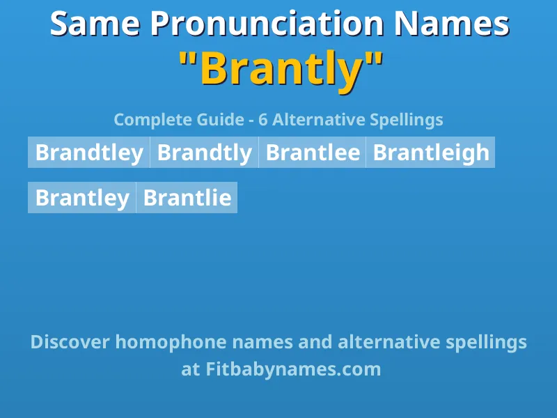 Infographic: Brantly same pronunciation names, similar names, and homophone names