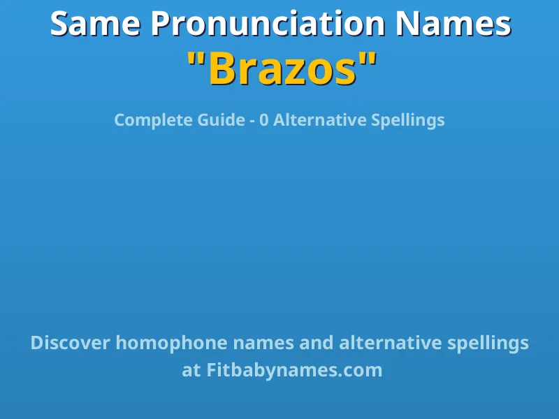 Infographic: Brazos same pronunciation names, similar names, and homophone names