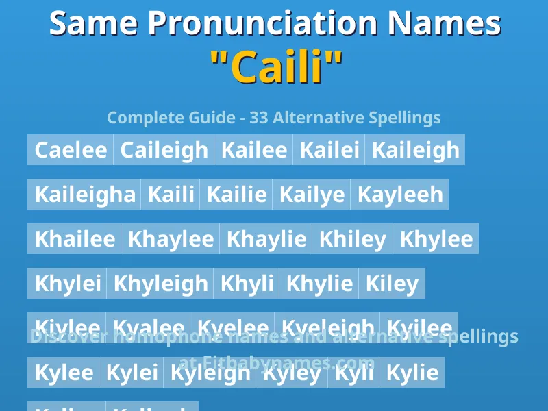 Infographic: Caili same pronunciation names, similar names, and homophone names
