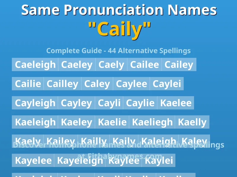 Infographic: Caily same pronunciation names, similar names, and homophone names