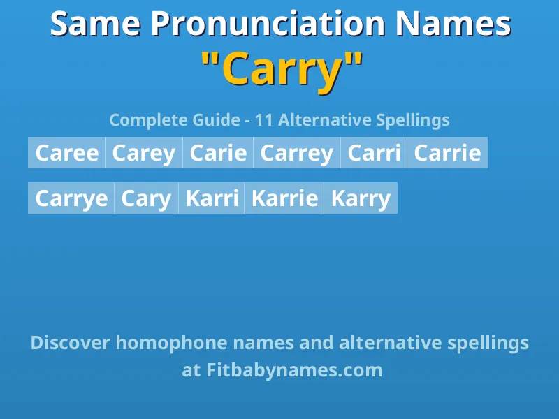 Infographic: Carry same pronunciation names, similar names, and homophone names