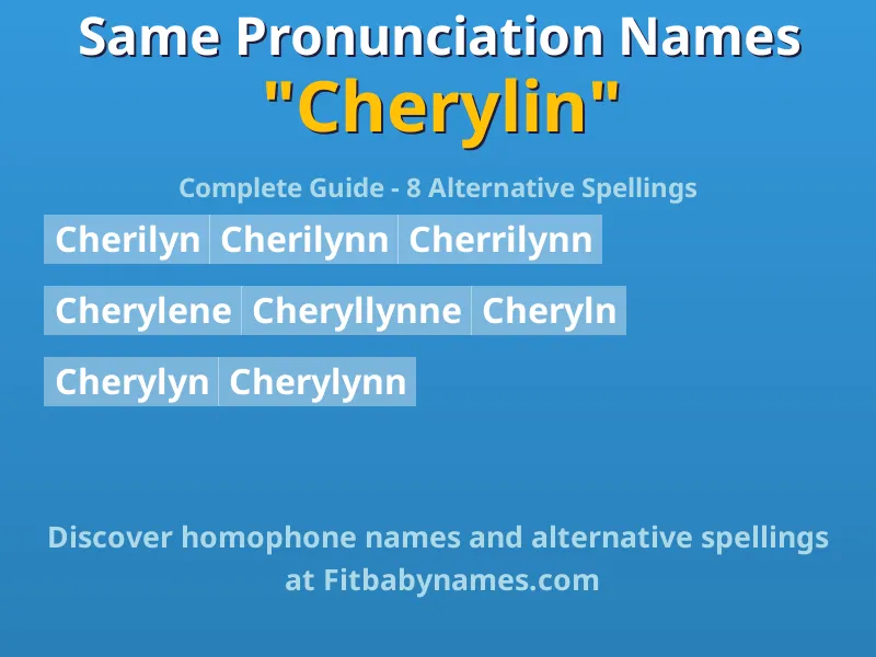 Infographic: Cherylin same pronunciation names, similar names, and homophone names