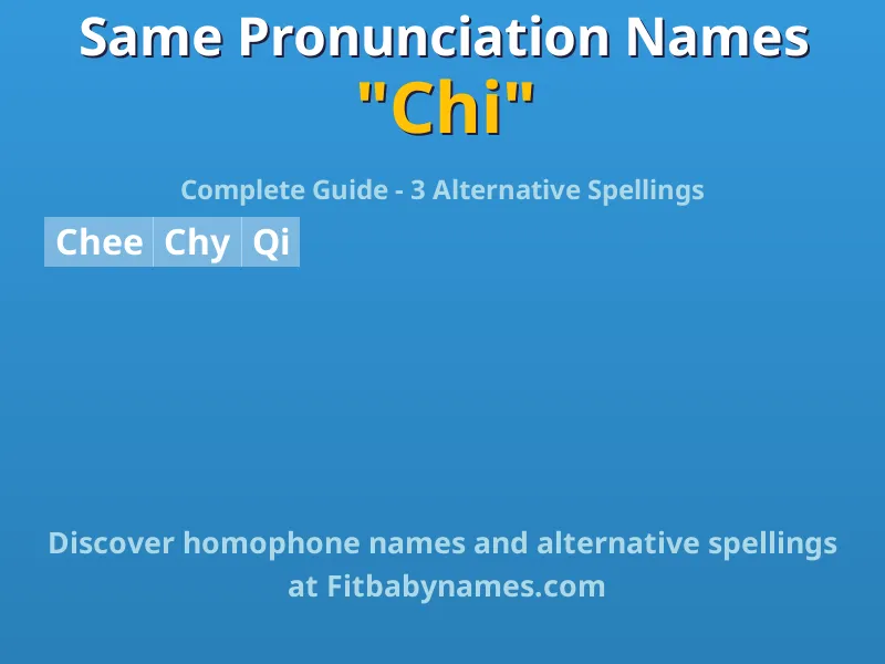 Infographic: Chi same pronunciation names, similar names, and homophone names