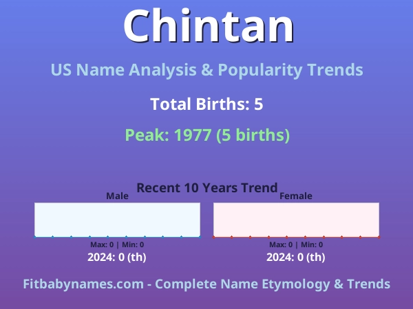 Infographic: Chintan name meaning, origin, and popularity trends in the United States (US baby name analysis chart)