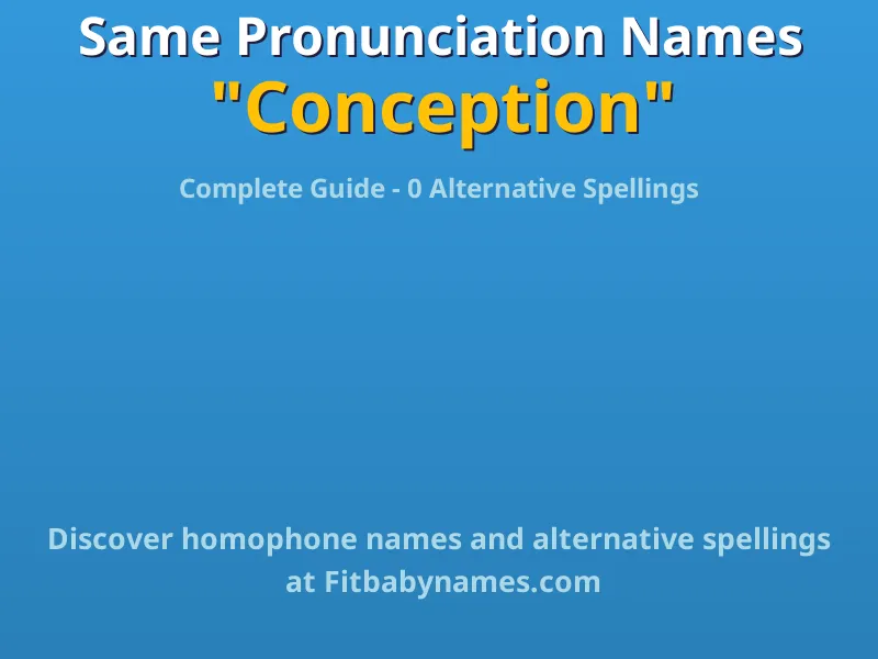 Infographic: Conception same pronunciation names, similar names, and homophone names
