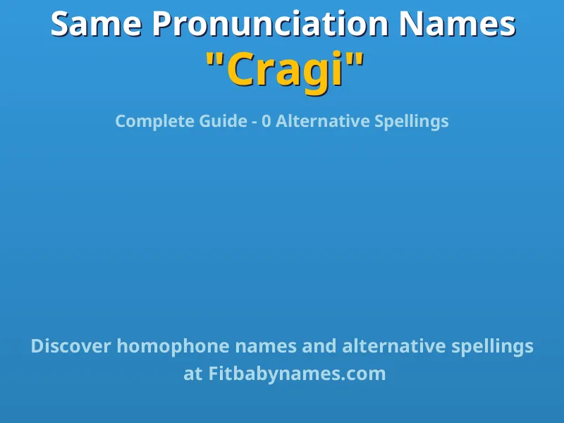 Infographic: Cragi same pronunciation names, similar names, and homophone names