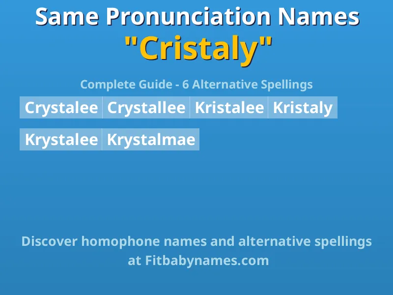 Infographic: Cristaly same pronunciation names, similar names, and homophone names