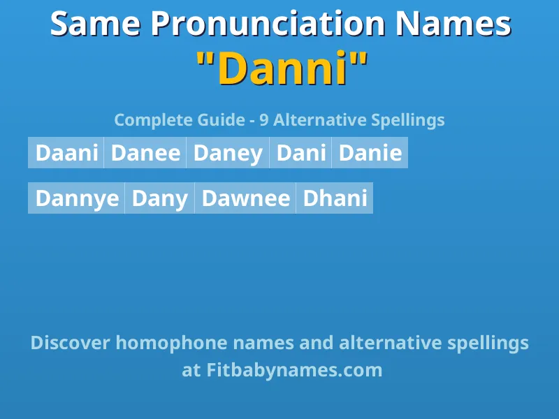 Infographic: Danni same pronunciation names, similar names, and homophone names