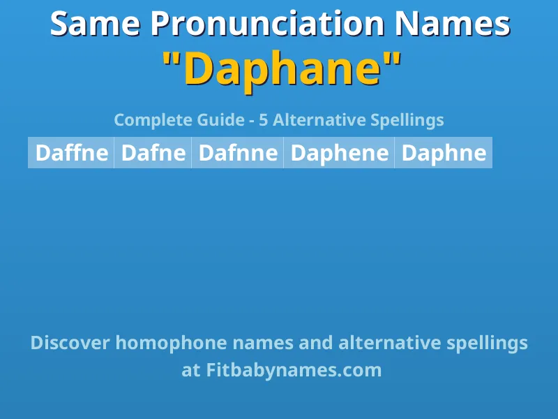 Infographic: Daphane same pronunciation names, similar names, and homophone names