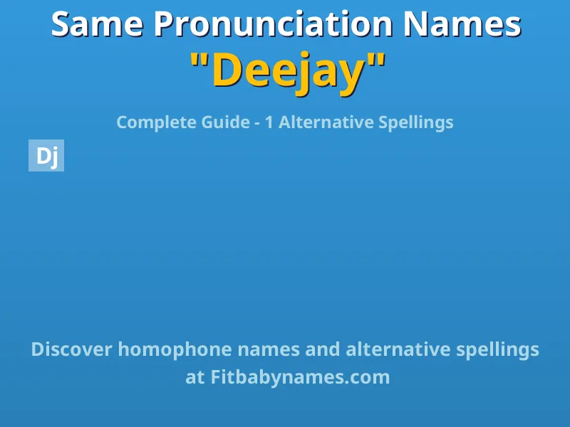 Infographic: Deejay same pronunciation names, similar names, and homophone names