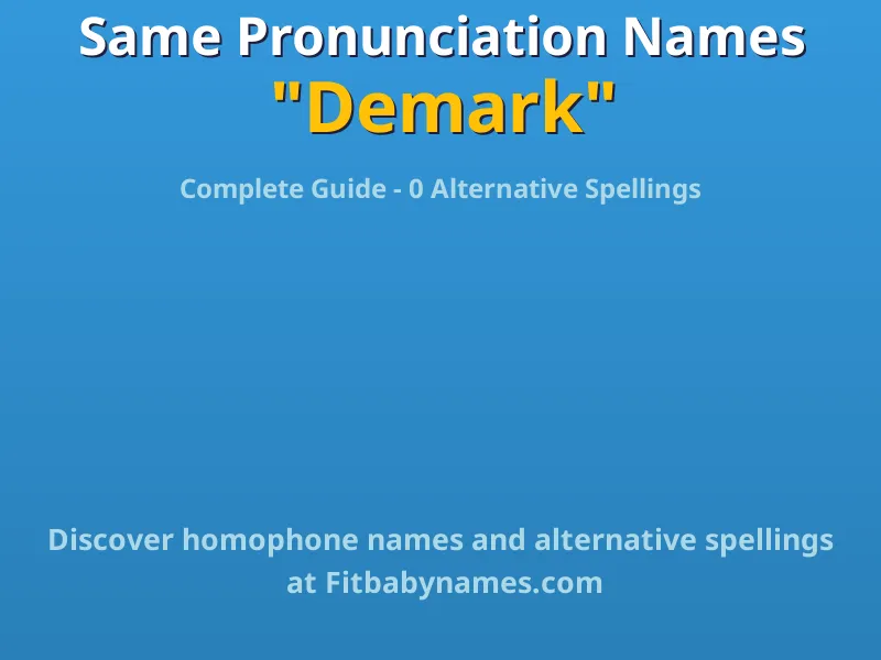 Infographic: Demark same pronunciation names, similar names, and homophone names