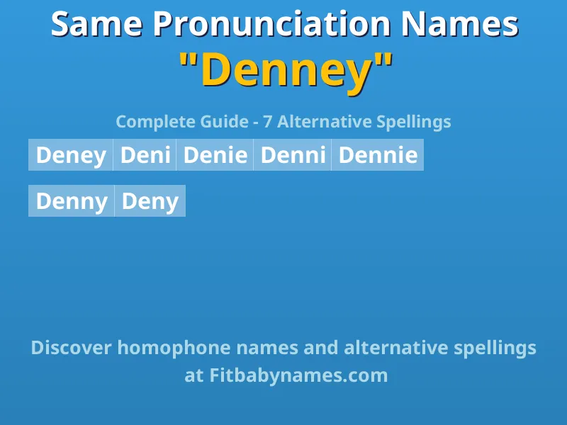 Infographic: Denney same pronunciation names, similar names, and homophone names