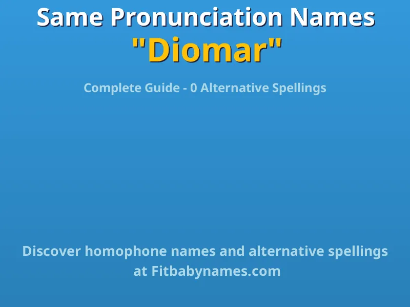 Infographic: Diomar same pronunciation names, similar names, and homophone names