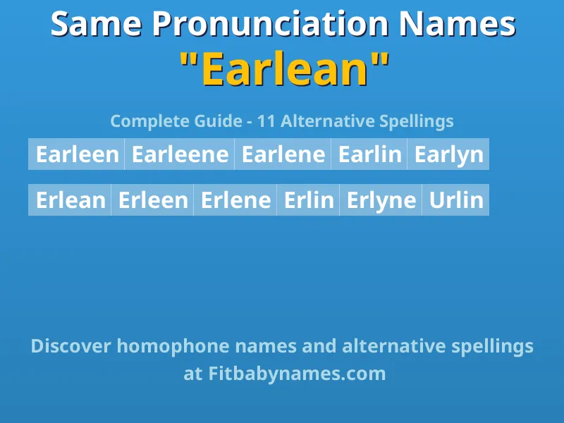 Infographic: Earlean same pronunciation names, similar names, and homophone names