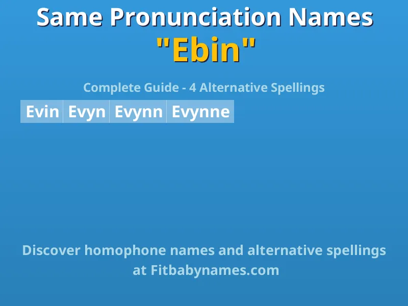 Infographic: Ebin same pronunciation names, similar names, and homophone names