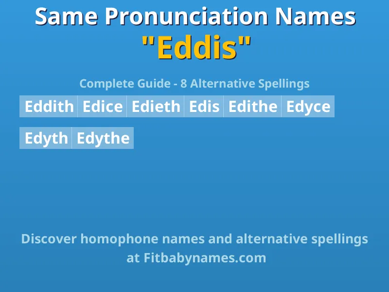Infographic: Eddis same pronunciation names, similar names, and homophone names