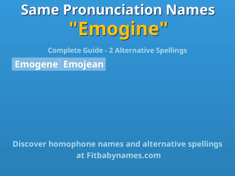 Infographic: Emogine same pronunciation names, similar names, and homophone names