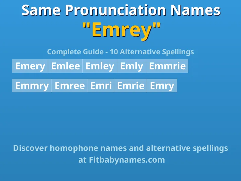 Infographic: Emrey same pronunciation names, similar names, and homophone names