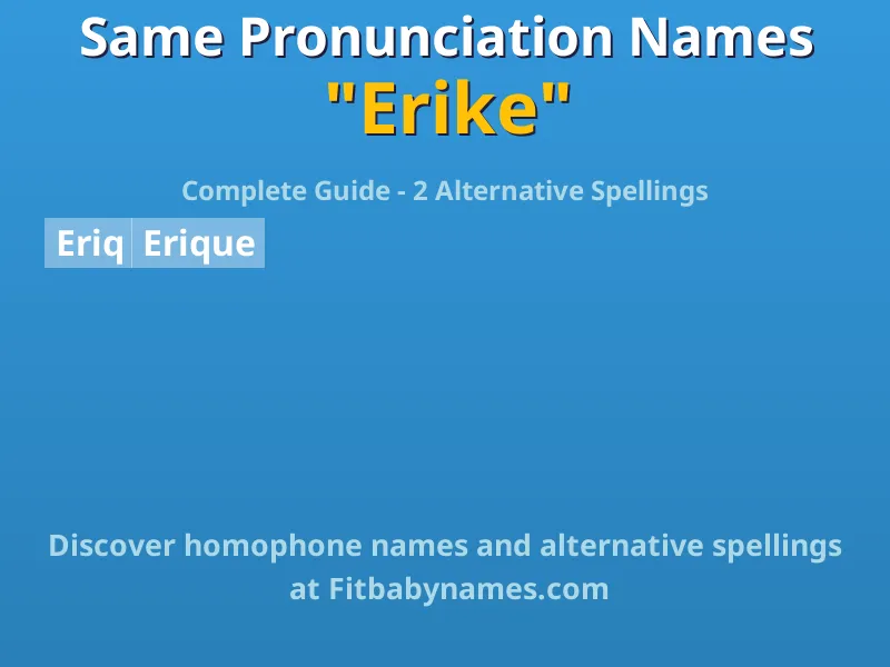 Infographic: Erike same pronunciation names, similar names, and homophone names