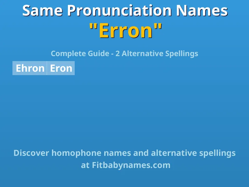 Infographic: Erron same pronunciation names, similar names, and homophone names