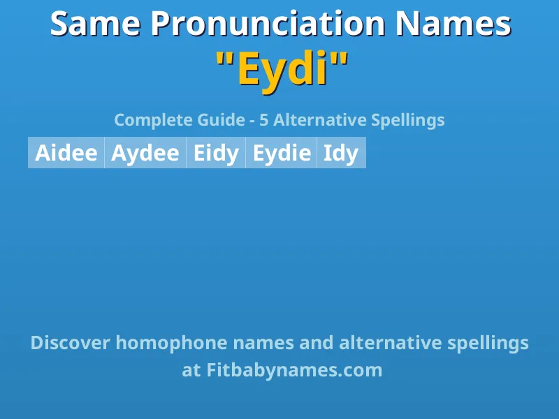 Infographic: Eydi same pronunciation names, similar names, and homophone names