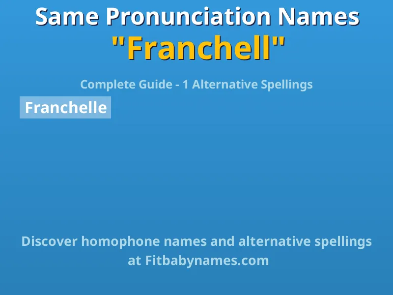 Infographic: Franchell same pronunciation names, similar names, and homophone names