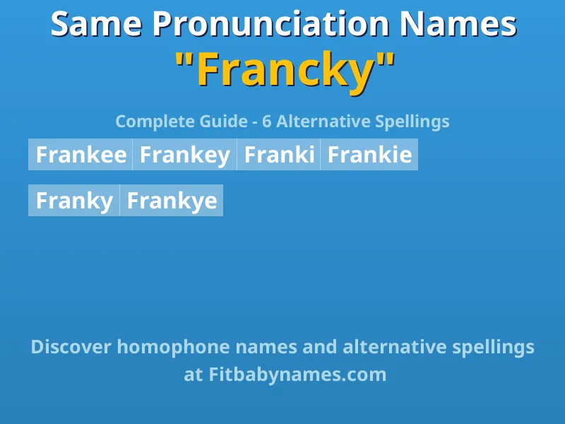 Infographic: Francky same pronunciation names, similar names, and homophone names