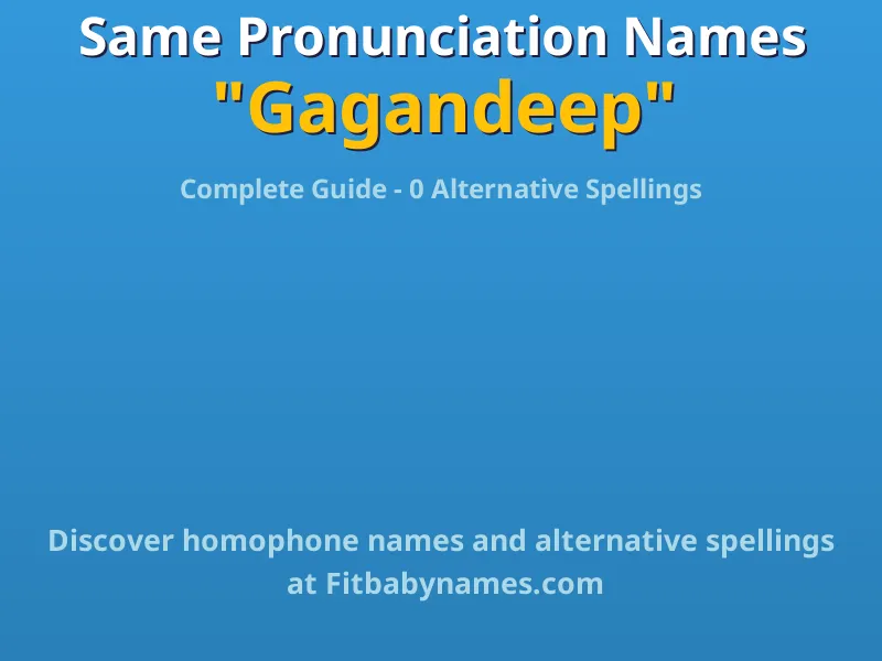 Infographic: Gagandeep same pronunciation names, similar names, and homophone names