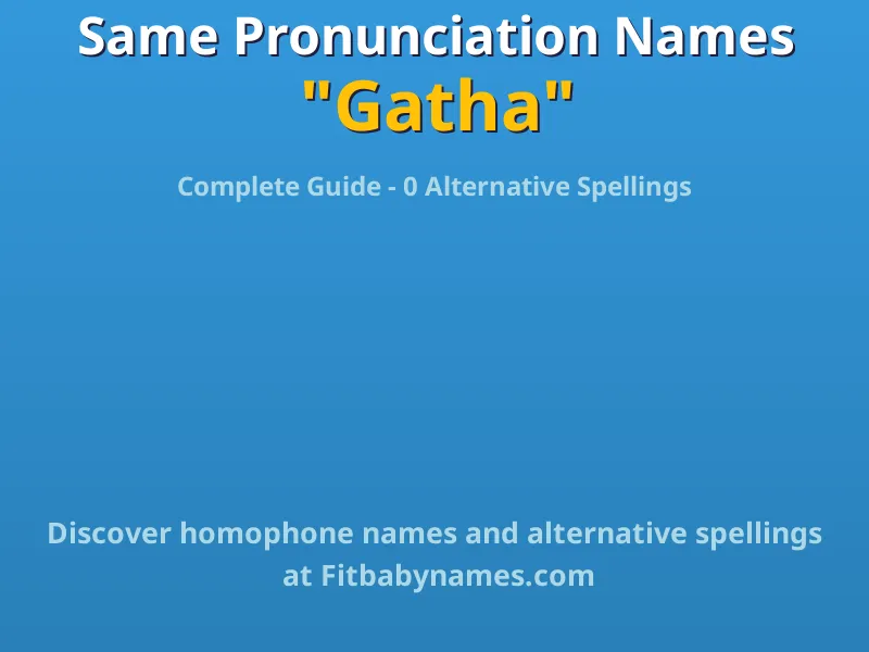 Infographic: Gatha same pronunciation names, similar names, and homophone names