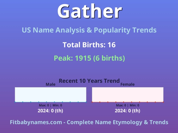 Infographic: Gather name meaning, origin, and popularity trends in the United States (US baby name analysis chart)