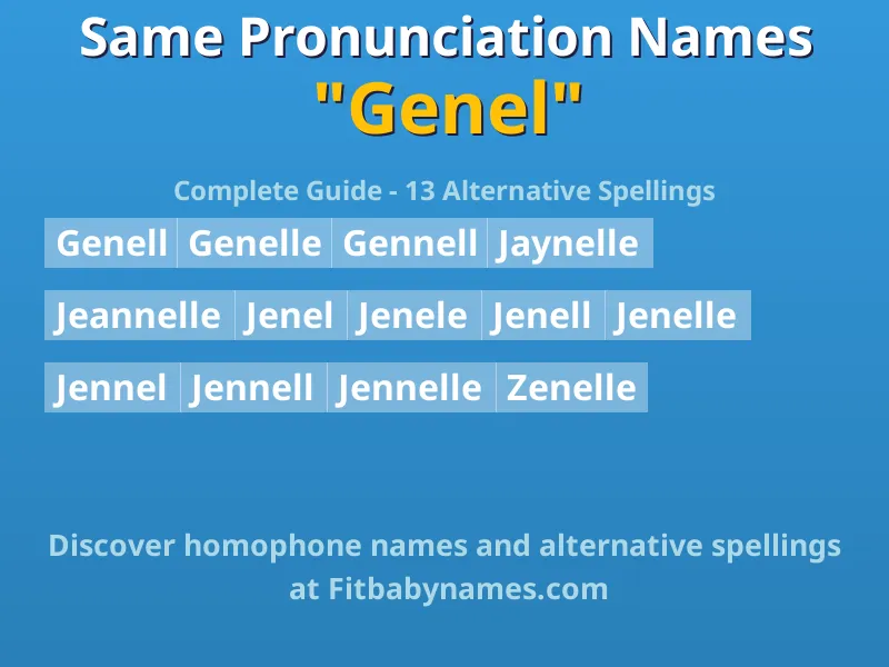 Infographic: Genel same pronunciation names, similar names, and homophone names