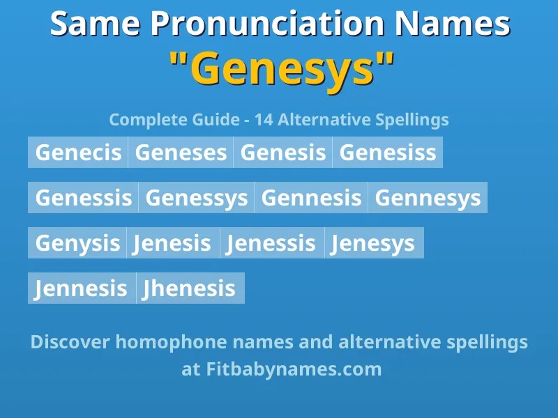Infographic: Genesys same pronunciation names, similar names, and homophone names