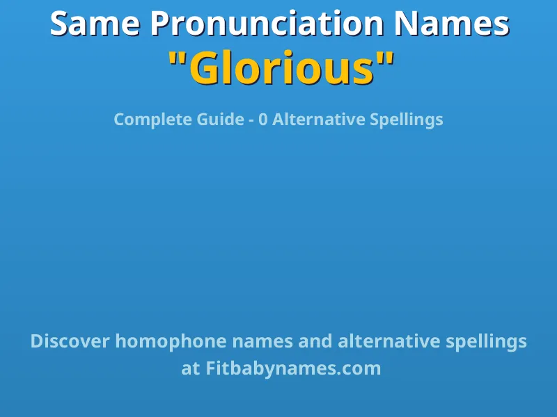 Infographic: Glorious same pronunciation names, similar names, and homophone names