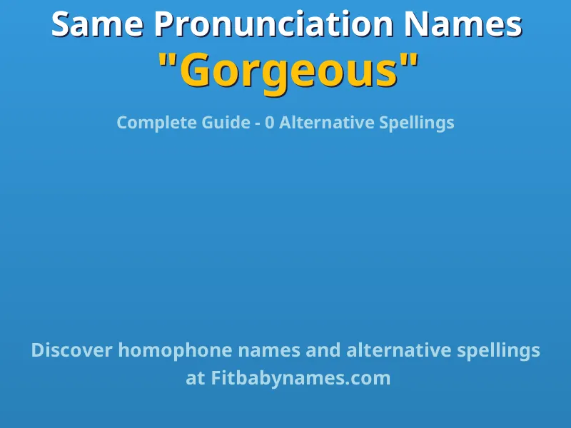 Infographic: Gorgeous same pronunciation names, similar names, and homophone names