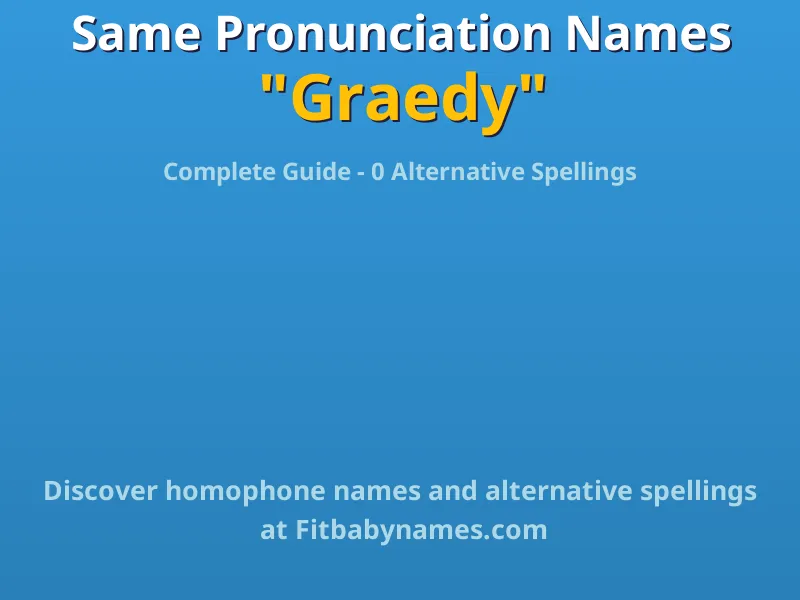 Infographic: Graedy same pronunciation names, similar names, and homophone names