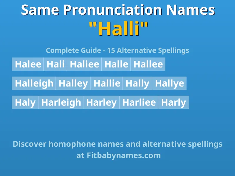 Infographic: Halli same pronunciation names, similar names, and homophone names