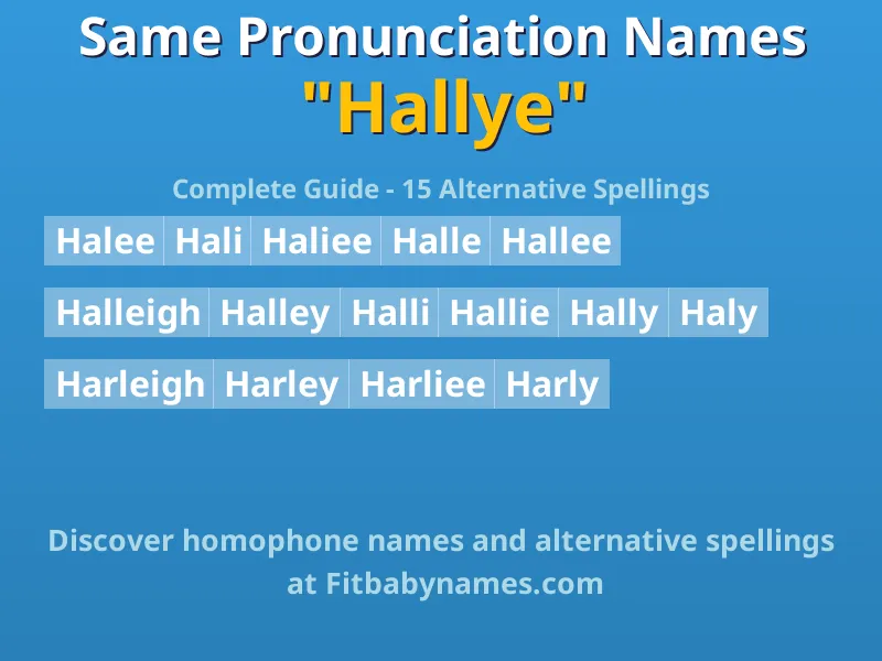 Infographic: Hallye same pronunciation names, similar names, and homophone names