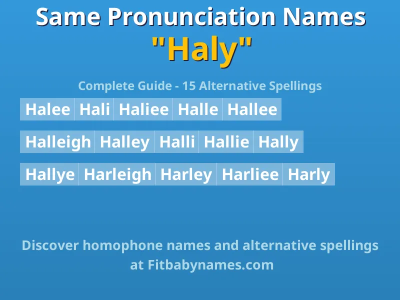 Infographic: Haly same pronunciation names, similar names, and homophone names